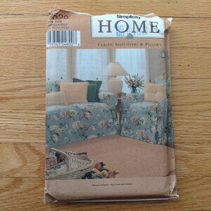 Sofa Slipcovers and Pillows Sewing Pattern Simplicity 9529 Classic Home UNCUT